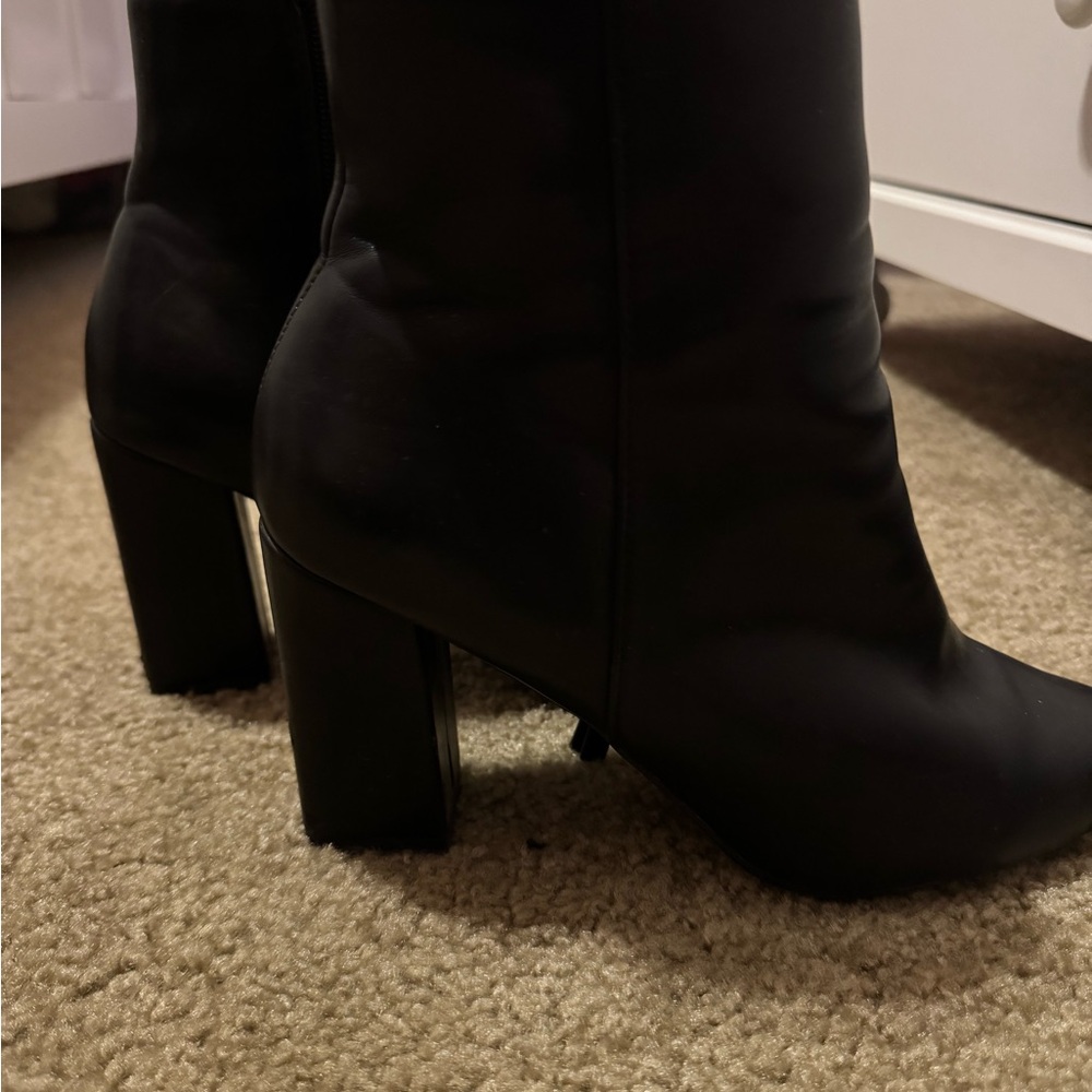 Madden Girl Classic Black Heeled Boots